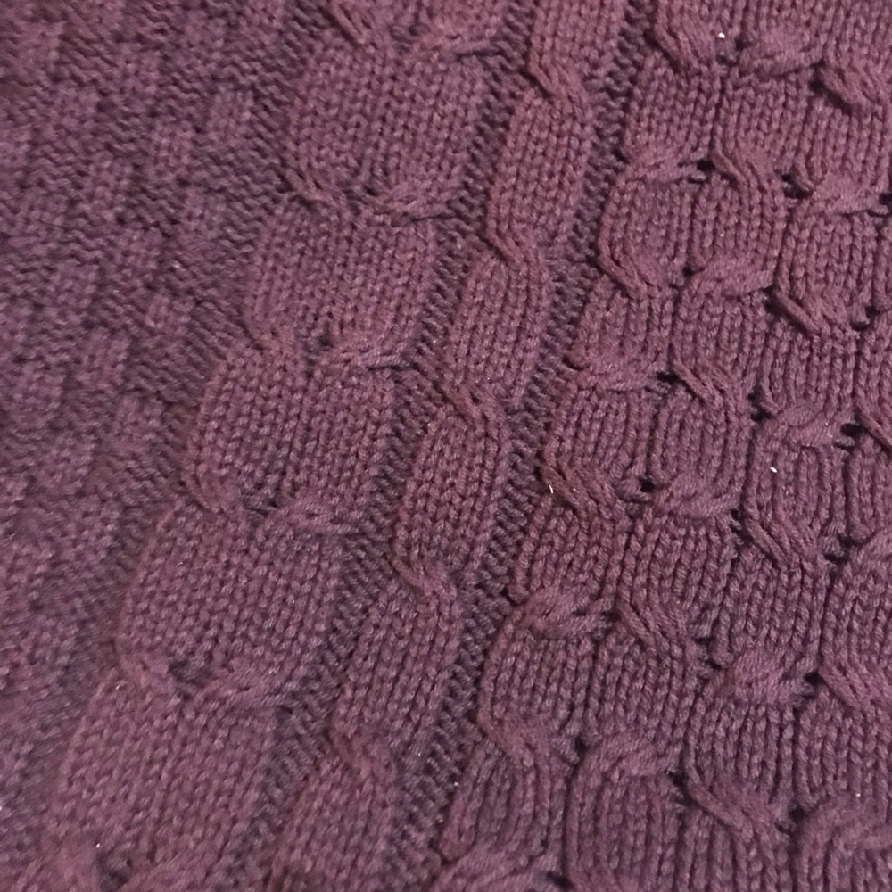 Old Navy purple cable knit sweater